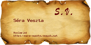 Séra Veszta névjegykártya